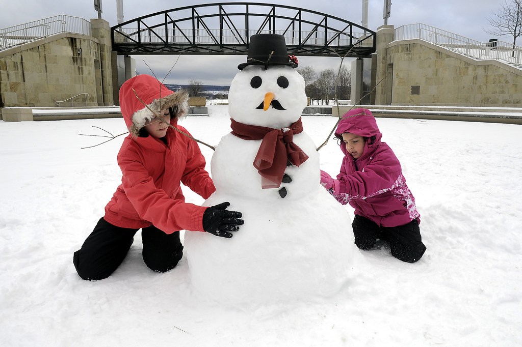 kids playing in snow