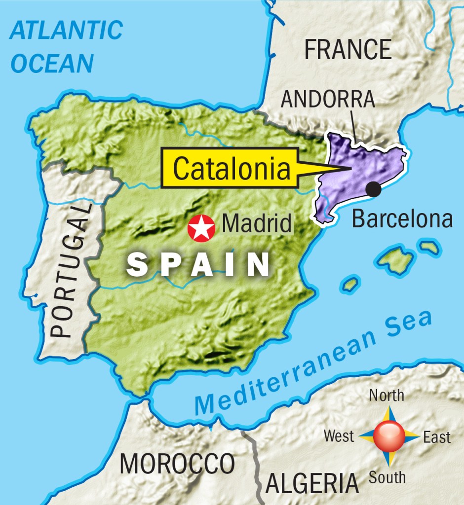 Catalan Language Means Text Catalonia And International Stock