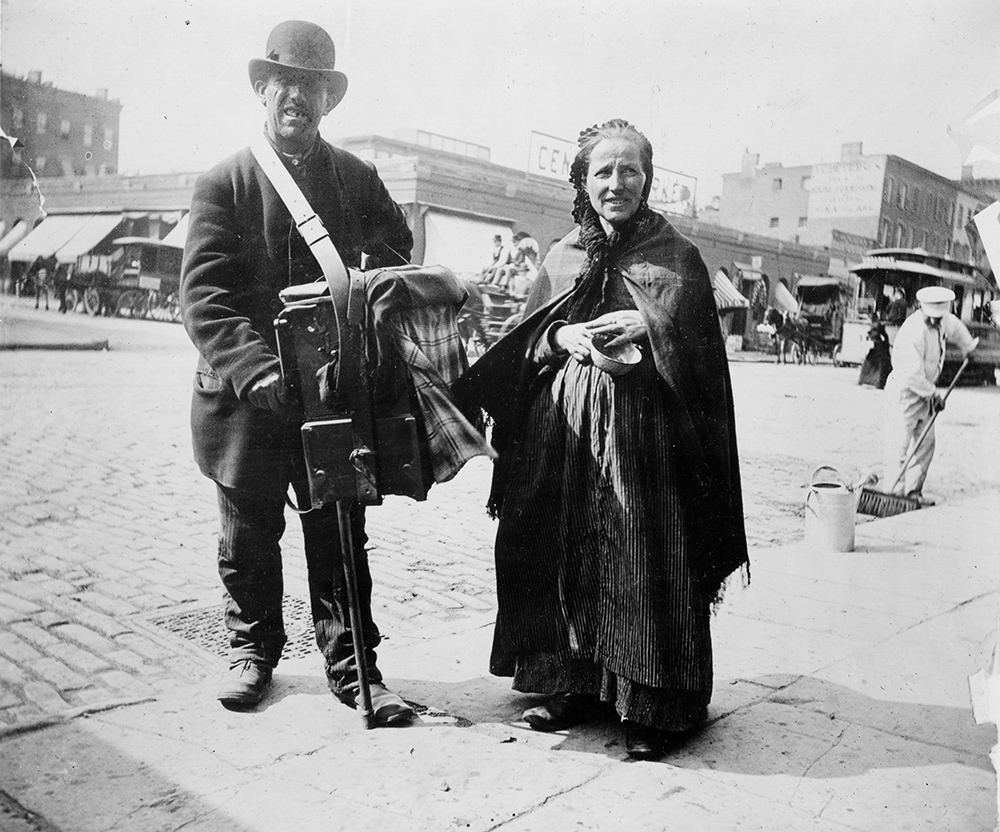 organ grinder and his wife
