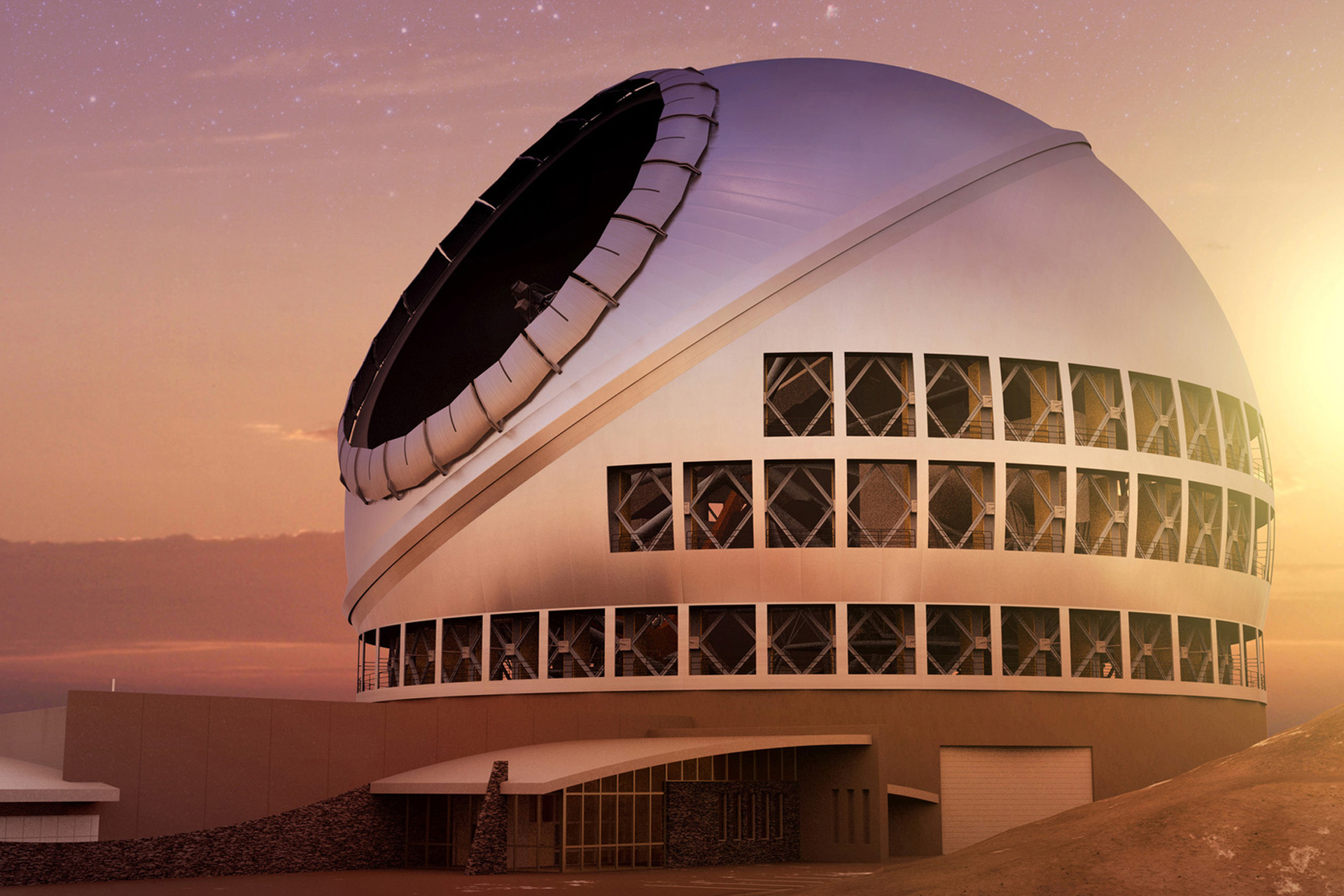 Самый большой телескоп в мире находится. Тридцатиметровый телескоп. Телескоп ТМТ. Большой Канарский телескоп.