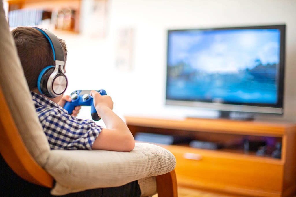 IN THE ZONE Video games are a popular form of entertainment. But some people think kids spend too much time staring at screens.